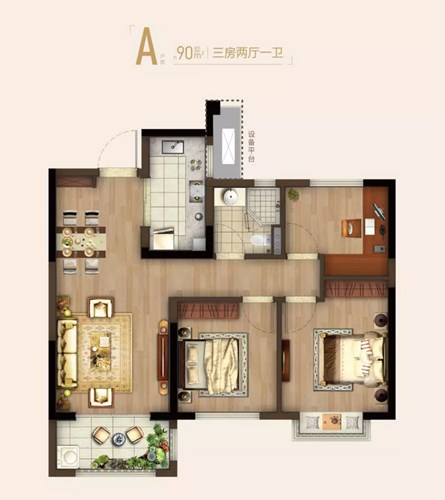 江寧金茂悅90㎡戶型怎么樣?