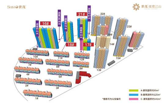 世茂璀璨江山領(lǐng)取16、17、18、21號樓銷許，均價(jià)約27209元/㎡