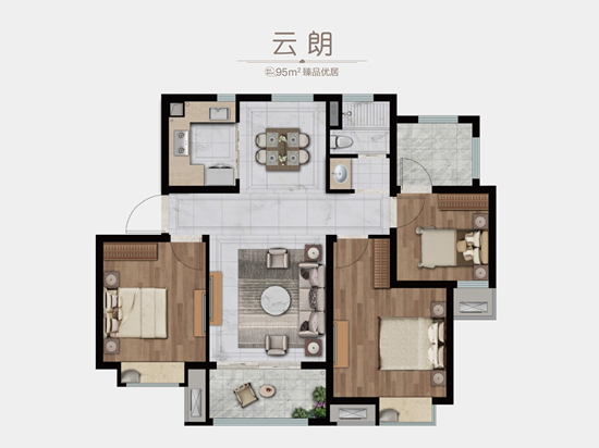 95㎡戶型圖
