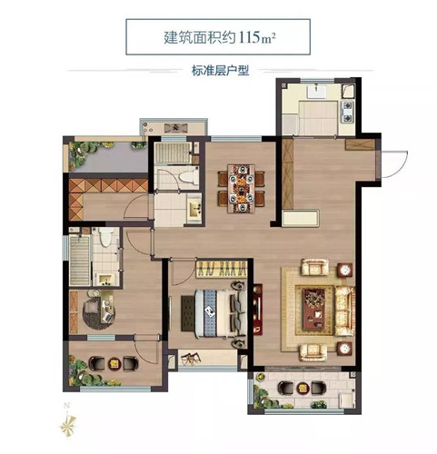 115㎡戶型圖
