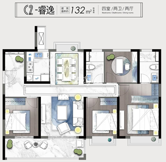 132㎡戶型圖