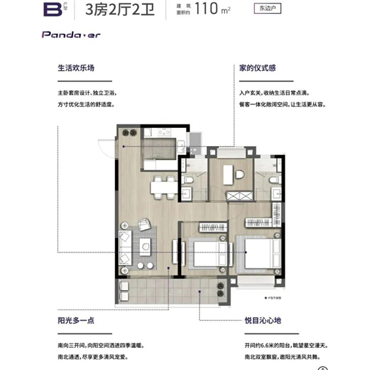 110㎡戶型圖