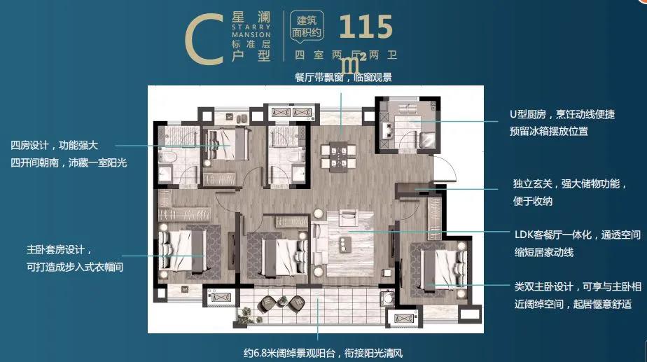 115㎡戶型圖