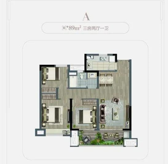 89㎡戶型圖