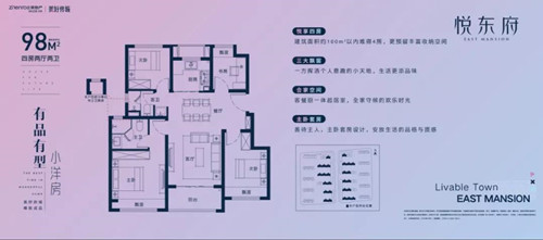 98㎡戶型圖