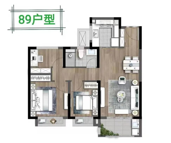 89㎡戶型圖