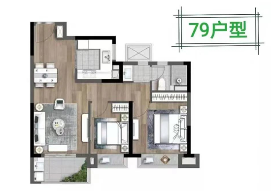 79㎡戶型圖