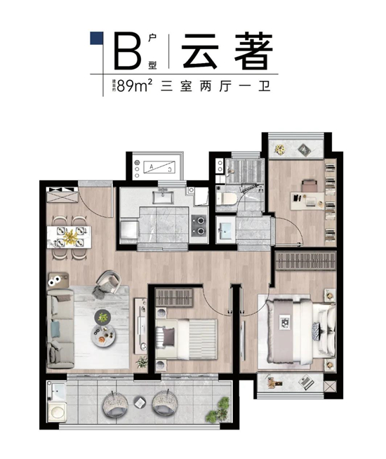 89㎡戶型圖