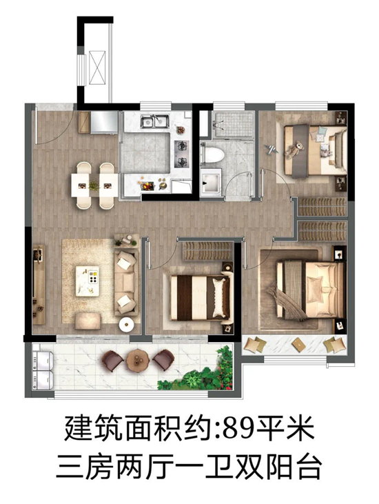 89㎡戶型圖
