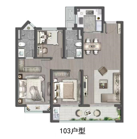 103㎡戶型圖