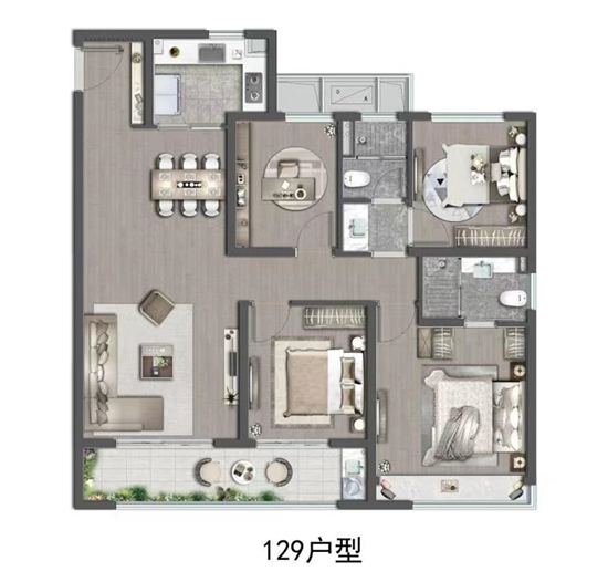 129㎡戶型圖