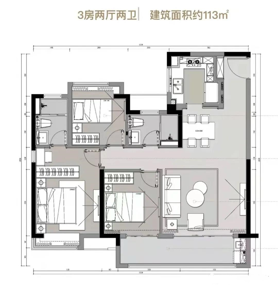 113㎡戶型圖