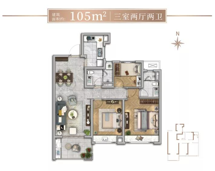 105㎡戶型圖