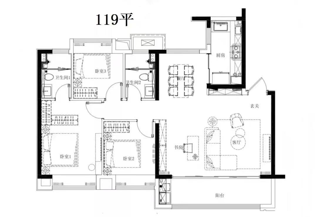 119㎡戶型圖