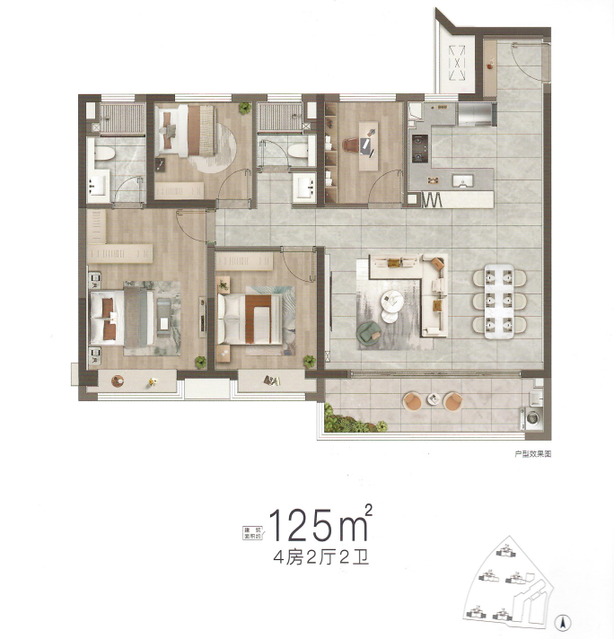125㎡戶型圖