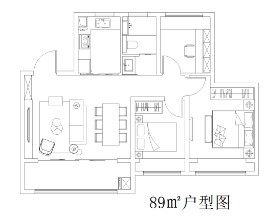 89㎡戶型圖
