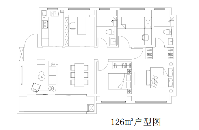126㎡戶型圖