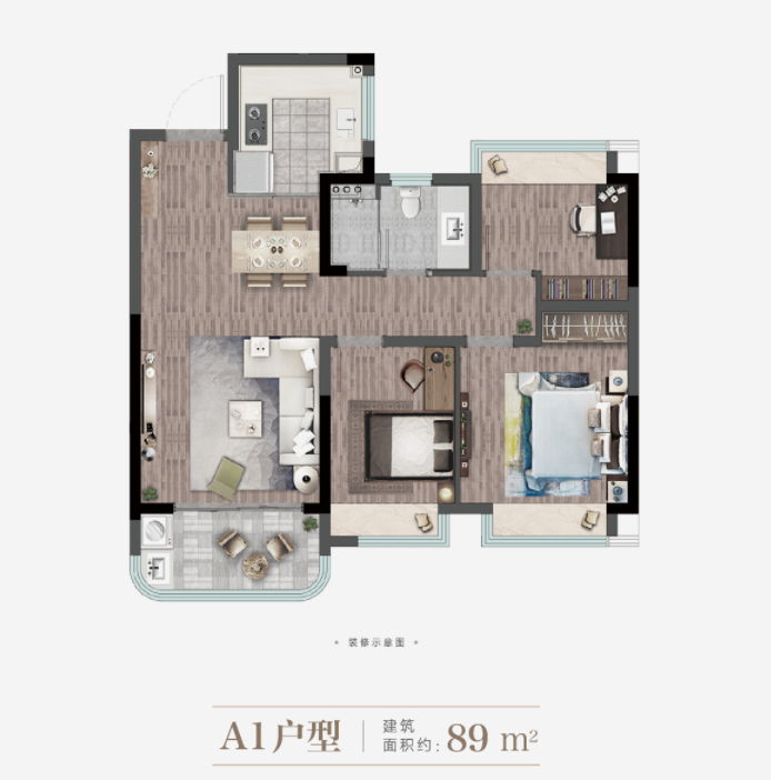 89㎡戶型圖