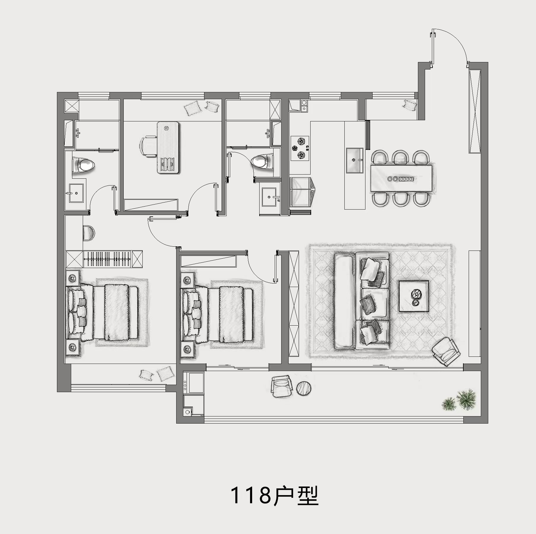 118㎡戶型圖