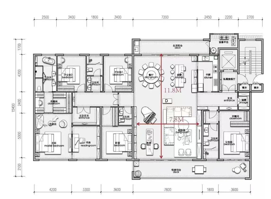 科紫星堂建面320㎡（南北廳）戶型圖