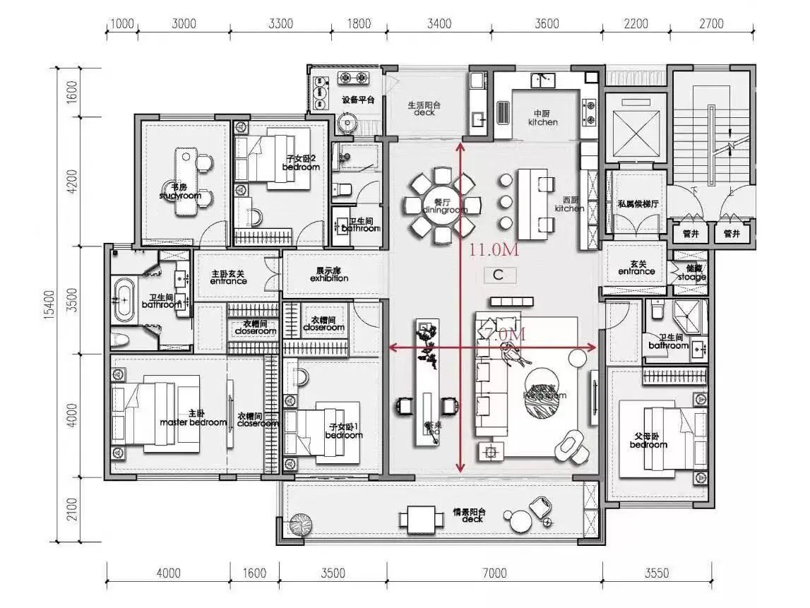 高科紫星堂建面255㎡戶型圖