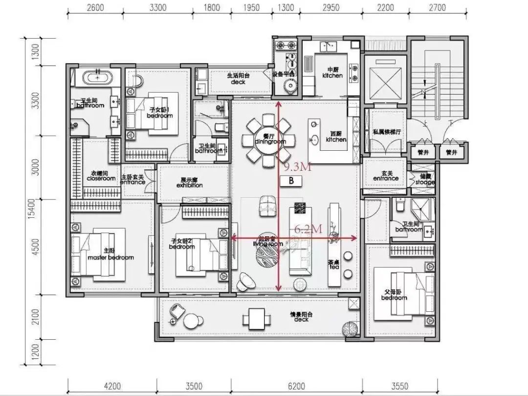 高科紫星堂建面215㎡戶型圖