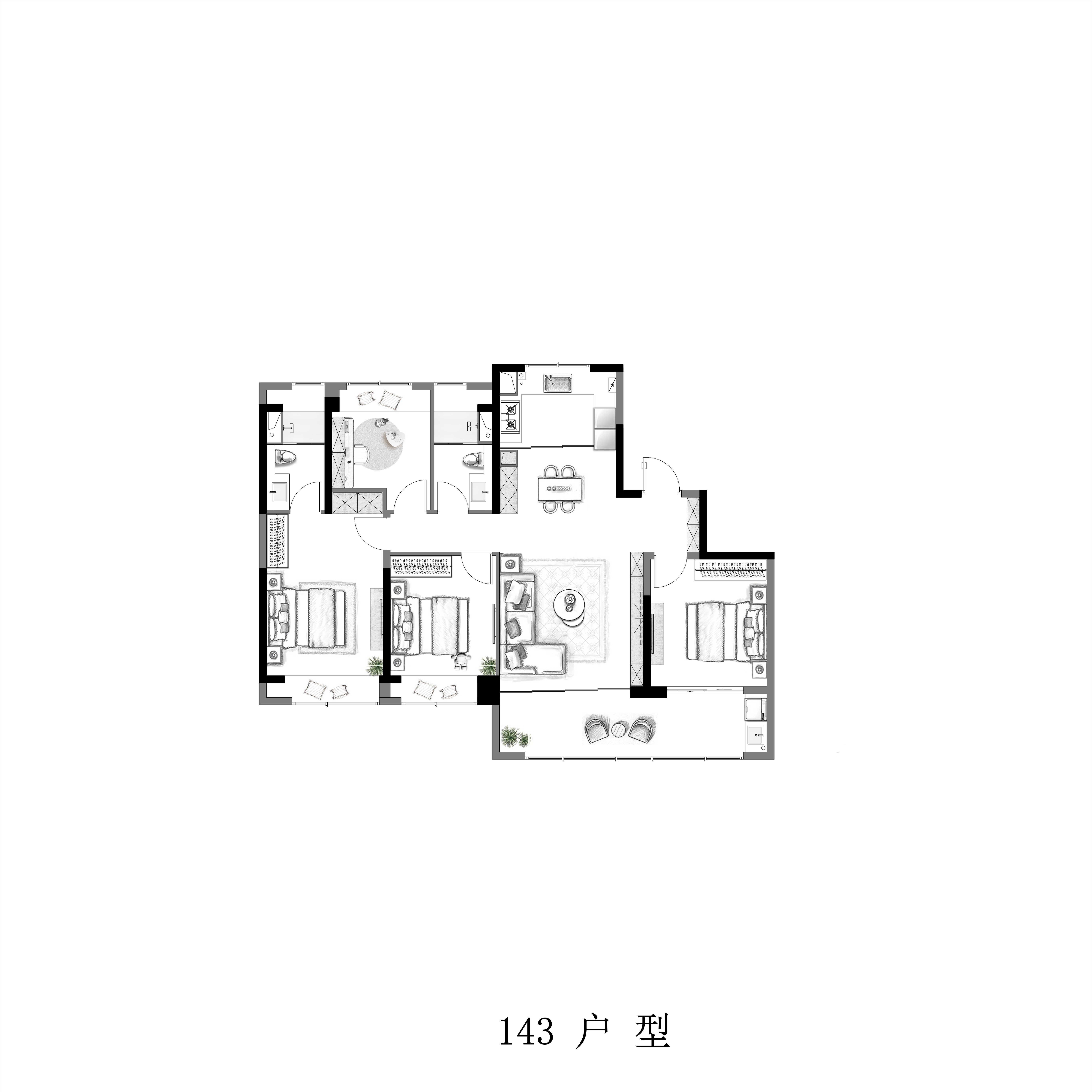 143㎡戶型圖