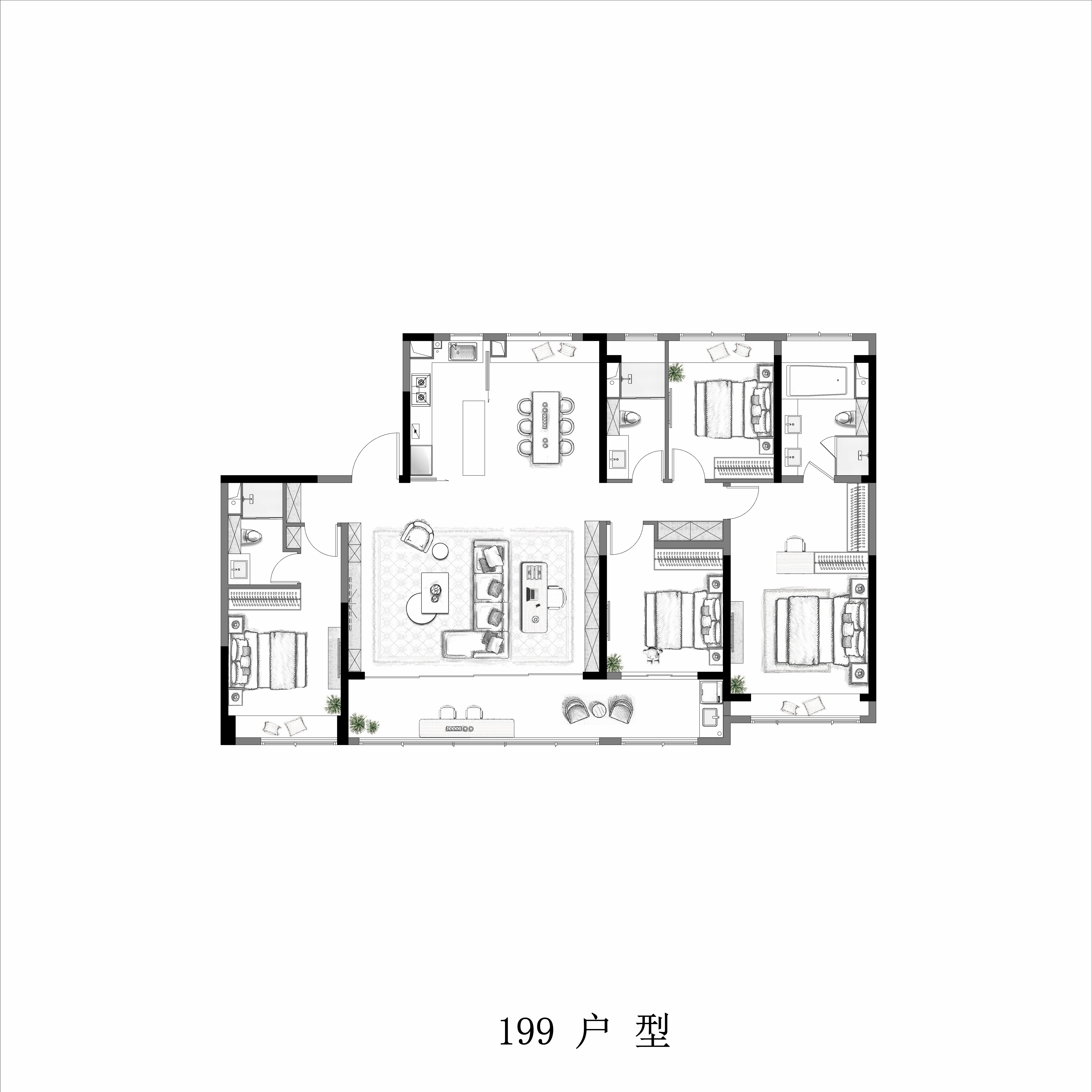 199㎡戶型圖