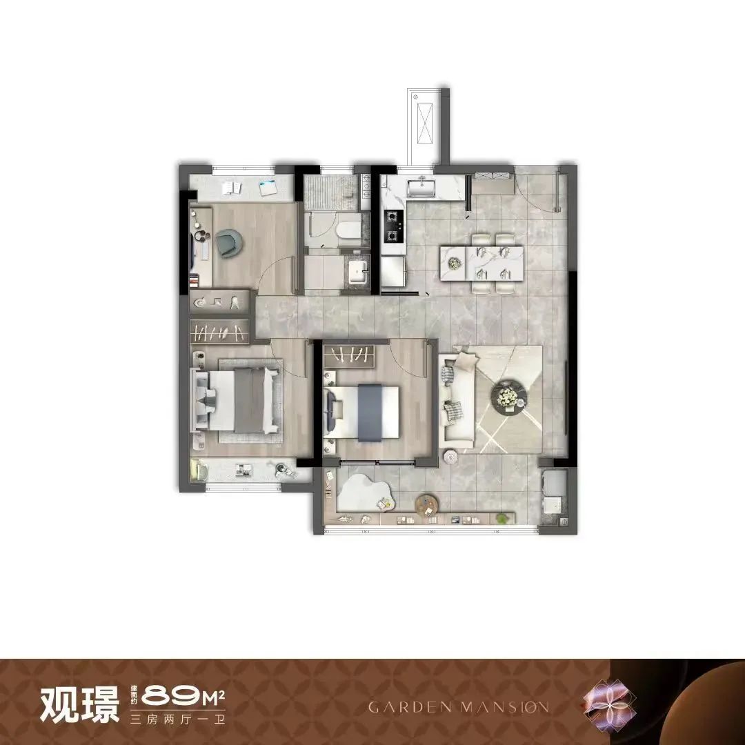 89㎡戶型圖
