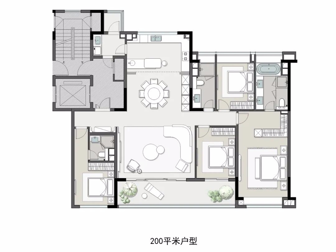 200㎡戶型圖（洋房）