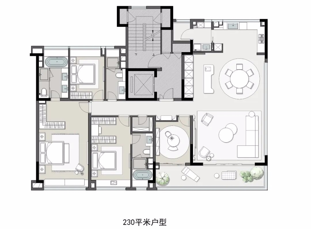 230㎡戶型圖（洋房）