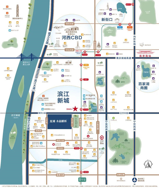 龍湖水晶酈城區(qū)位圖