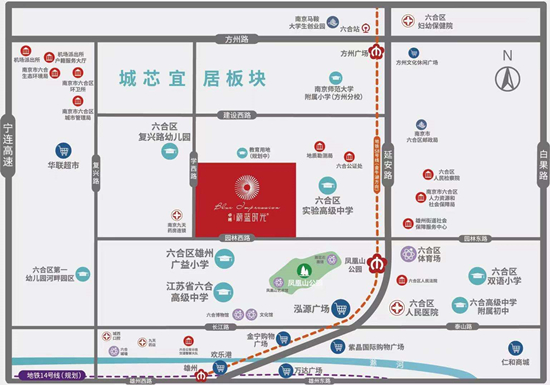 卓越蔚藍(lán)時光區(qū)位圖