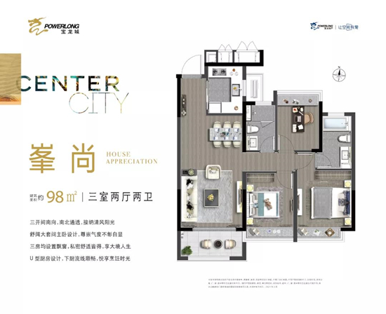 玄武寶龍城98㎡戶型圖