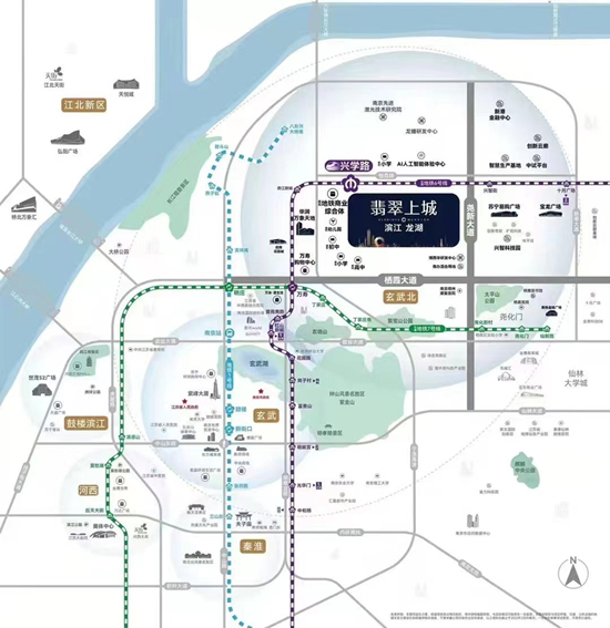 濱江龍湖翡翠上城地理位置
