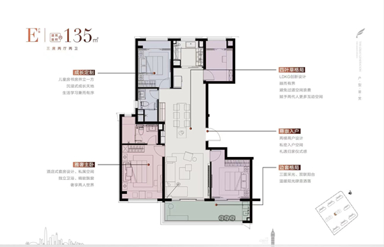 華潤(rùn)潤(rùn)鴻府135㎡戶型圖