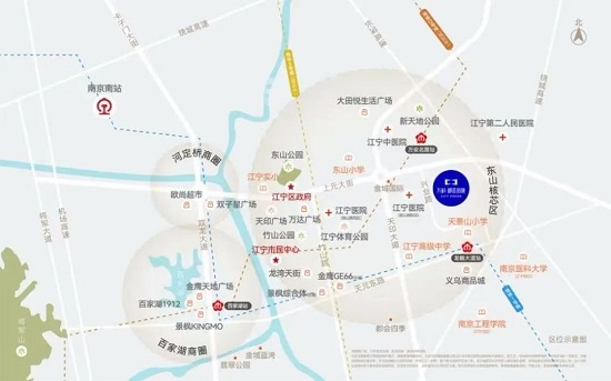 萬(wàn)科都薈啟境的區(qū)位圖