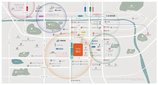 玖華府的區(qū)位圖