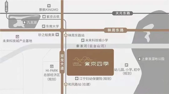 紫京四季的區(qū)位圖