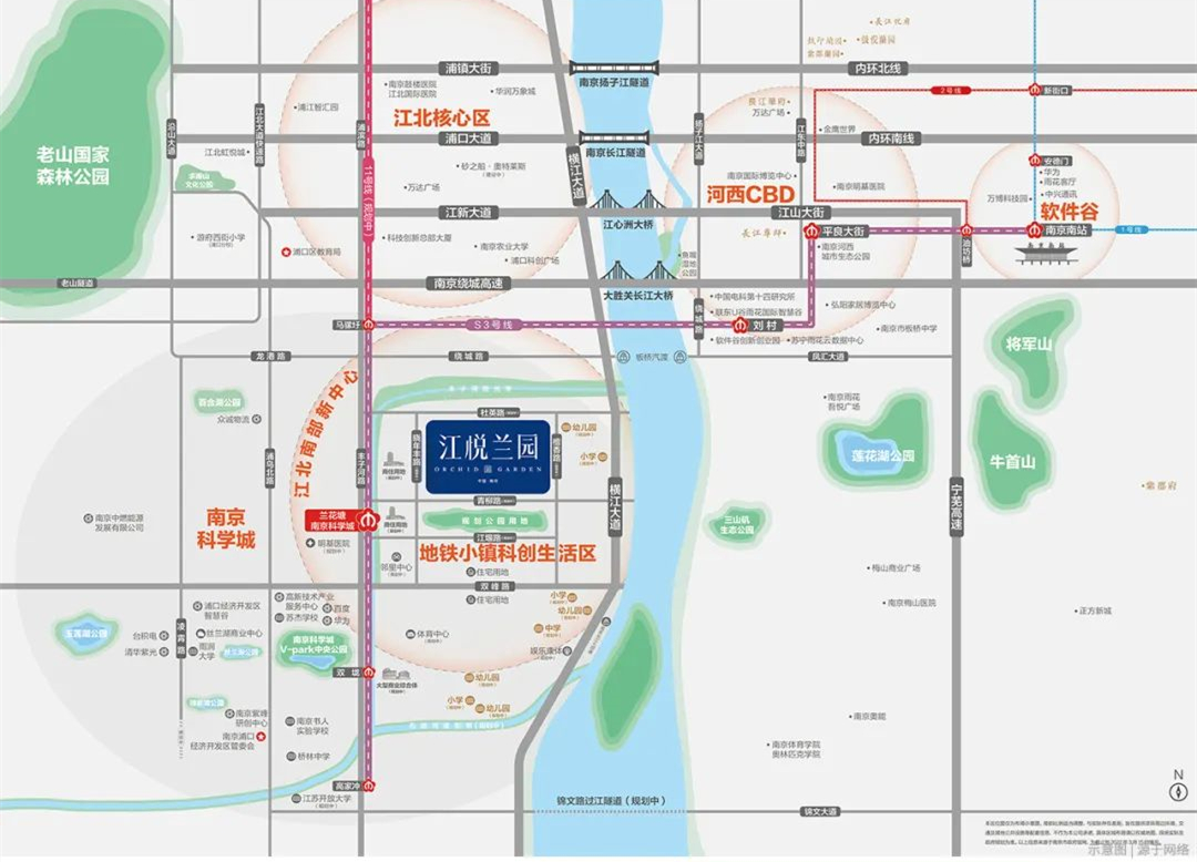 江悅蘭園的區(qū)位圖