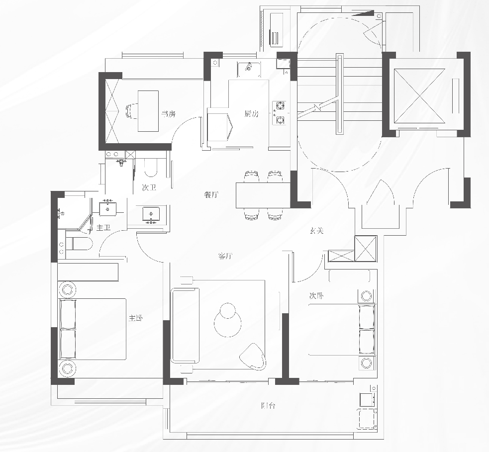 中建翰林雅境的戶型圖