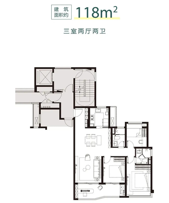 中海觀江樾的戶型圖