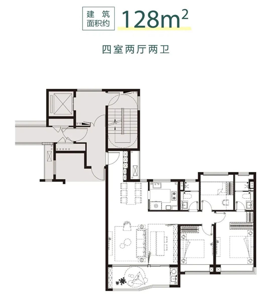 中海觀江樾的戶型圖