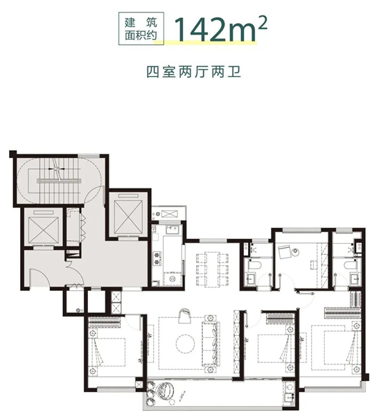 中海觀江樾的戶型圖