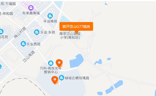 首開南岸潮鳴的區(qū)位圖