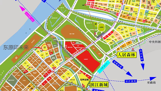 東原印未來的區(qū)位圖
