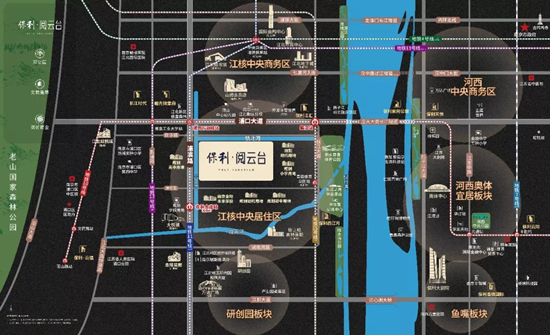 保利閱云臺(tái)的區(qū)位圖