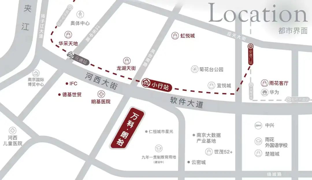 萬(wàn)科朗拾二期的區(qū)位圖