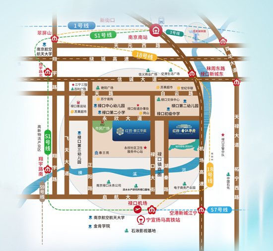 紅豆香江華府區(qū)位圖