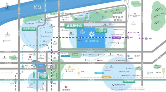 蘇寧世茂璀璨云著的區(qū)位圖